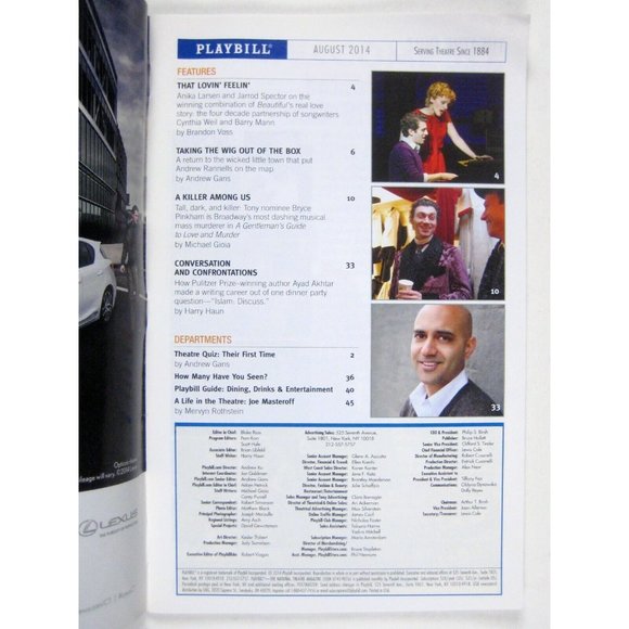 Phoenix Playbill August 2014 Julia Stiles James Wirt Broadway NYC Theatre Cherry - Picture 2 of 7